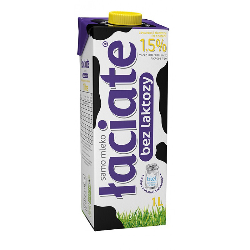 Mleko ŁACIATE, bez laktozy 1,5%, 1 l, krótki termin ważności