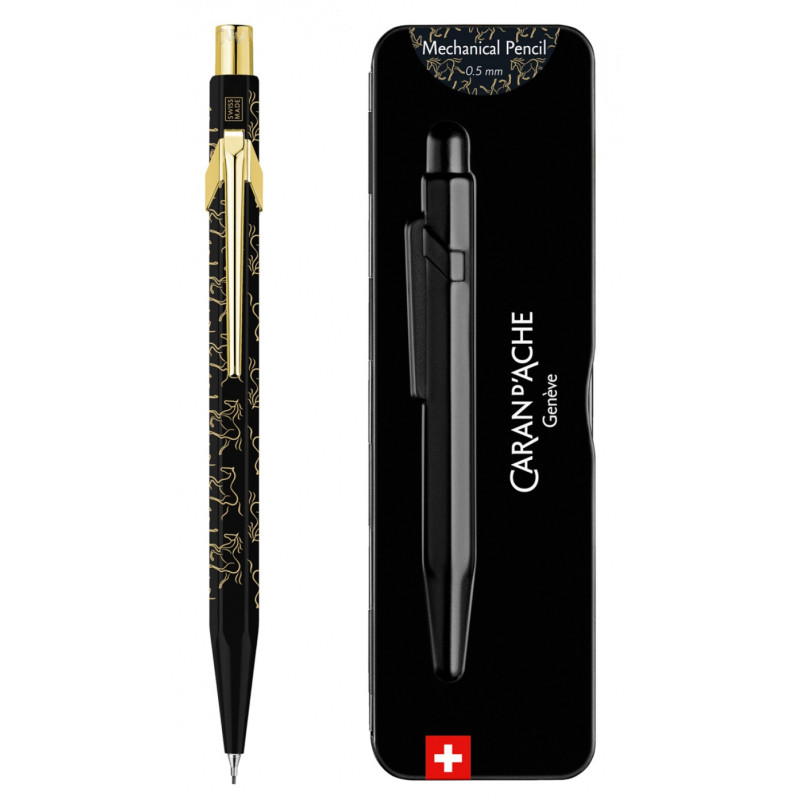 Ołówek mechaniczny CARAN D'ACHE 844 Horse, 0,5mm, w pudełku, czarny