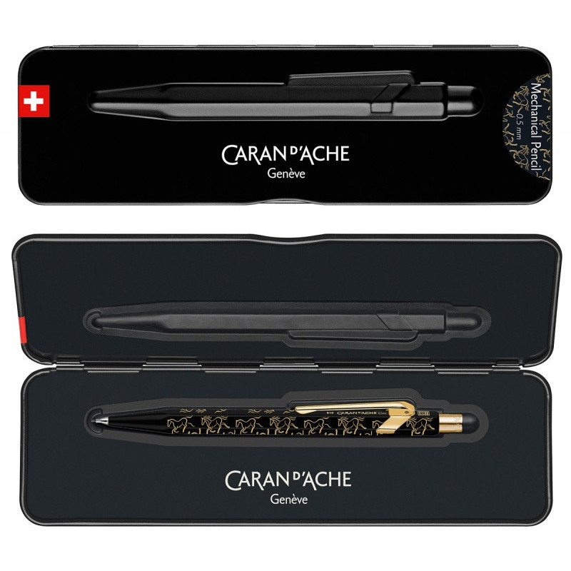 Ołówek mechaniczny CARAN D'ACHE 844 Horse, 0,5mm, w pudełku, czarny