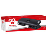 Dziurkacz SAX 350 EasyPro M Double, dziurkuje do 20 kartek, 4 otwory, czarny