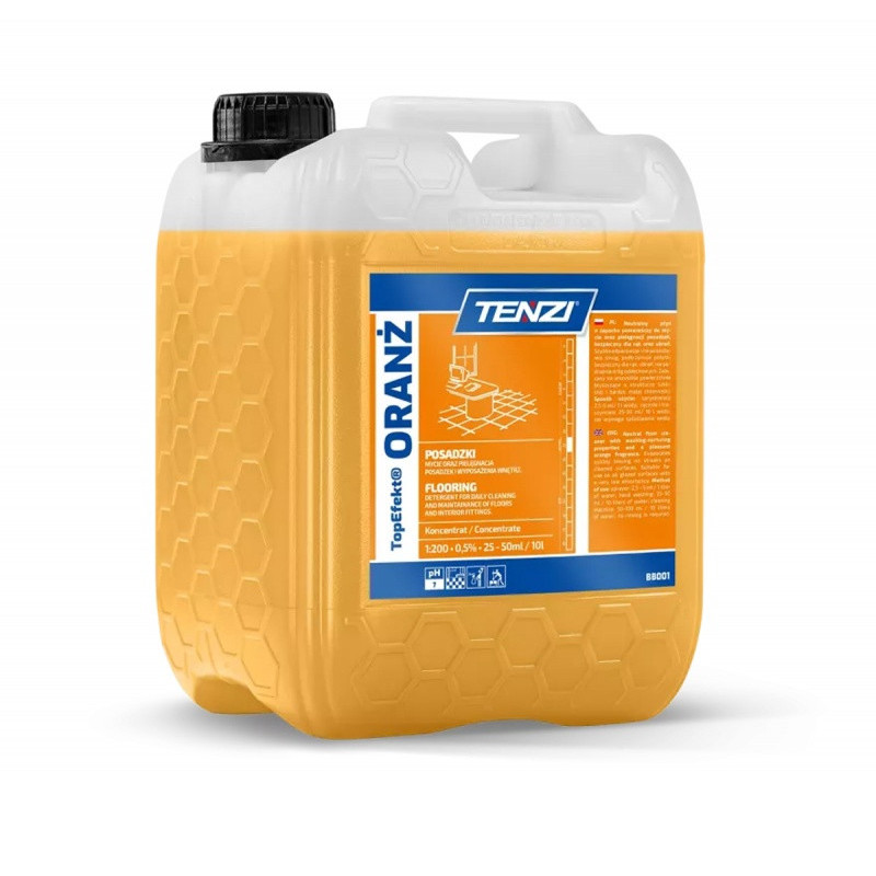Neutralny płyn do mycia posadzek TENZI, Topefekt, zapach pomarańczy, Oranż, 10l