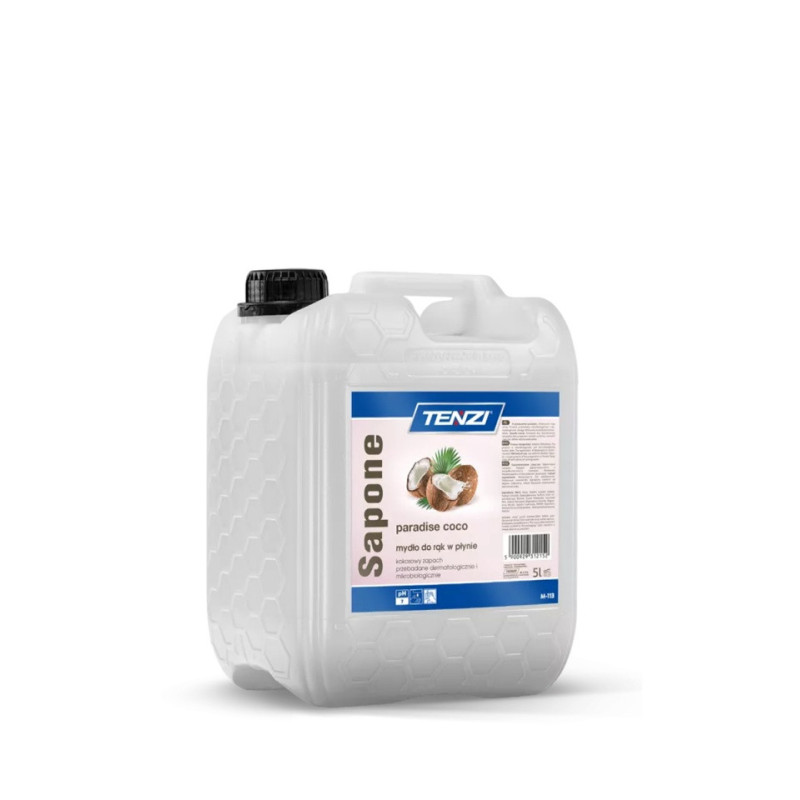 Mydło w płynie TENZI, zapach kokosowy, Sapone Paradise Coco, 5l