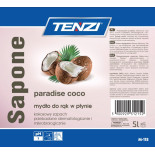 Mydło w płynie TENZI, zapach kokosowy, Sapone Paradise Coco, 5l