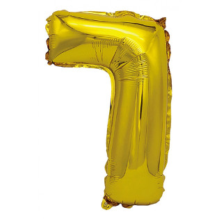 Balon foliowy PARTY GO, cyfra 7, 80cm, złoty