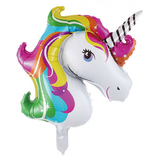 Balon PARTY GO Unicorn, 45cm, 1 szt., mix kolorów