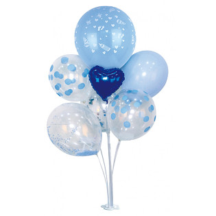 Zestaw balonów PARTY GO, 85cm, 7 szt., niebieskie