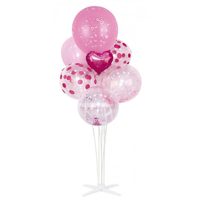 Zestaw balonów PARTY GO, 85cm, 7 szt., różowe