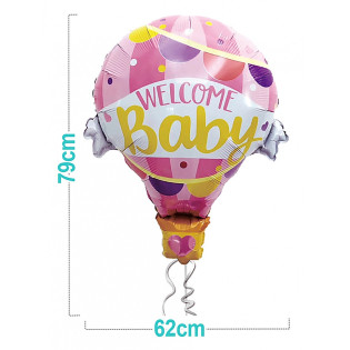 Balon PARTY GO Welcome Baby, 79cm, 1 szt., różowy