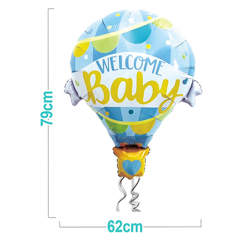 Balon PARTY GO Welcome Baby, 79cm, 1 szt., niebieski