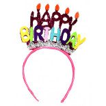 Opaska PARTY GO Happy Birthday, 24cm, 1 szt., mix kolorów