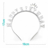Opaska PARTY GO Happy Birthday, 16,8cm, 1 szt., srebrna