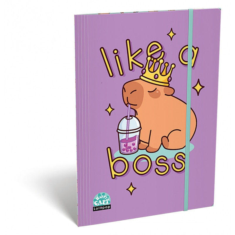 Teczka z gumką ICO Lizzy Lollipop Capybara, A4, mix kolorów