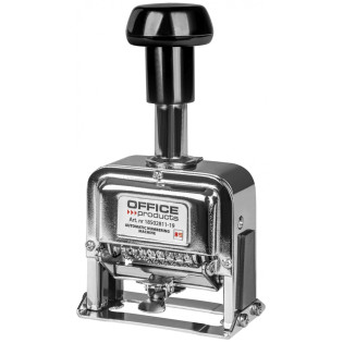 Numerator automatyczny OFFICE PRODUCTS, 8 cyfr, wys. liczb 4,5mm, srebrny