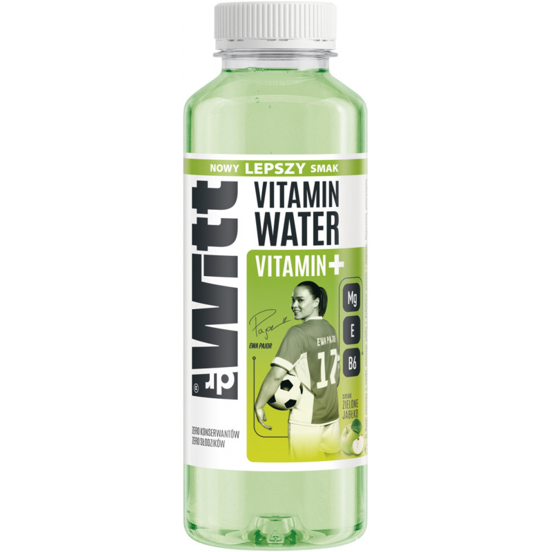 Napój DR WITT Iso Vitamin Water, wit E, zielone jabłko, 0,55l, kaucja