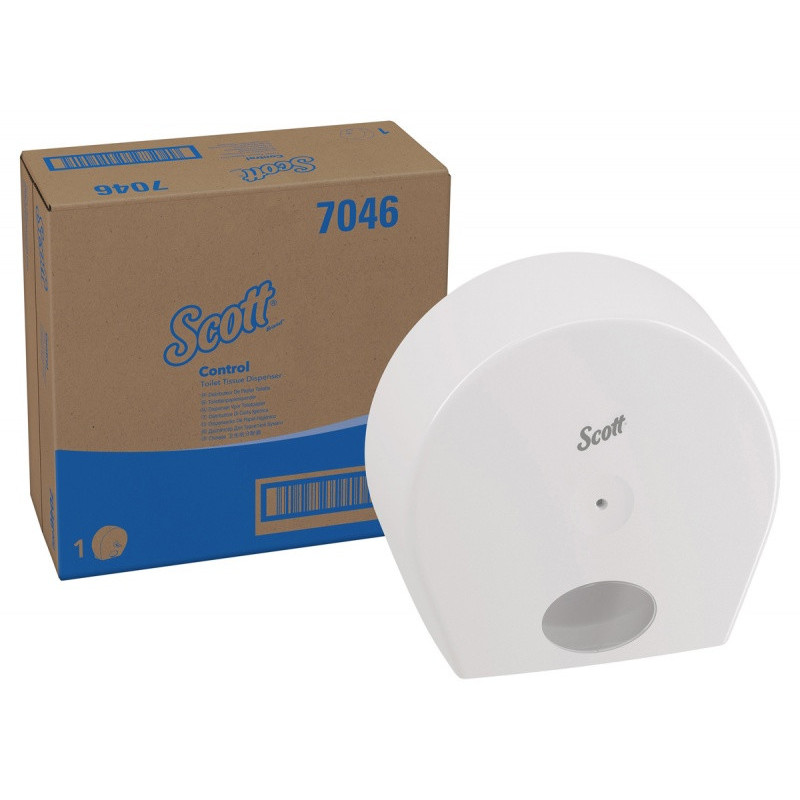 Dozownik do papieru toaletowego Jumbo SCOTT Control, 7046, centralne odwijanie, biały