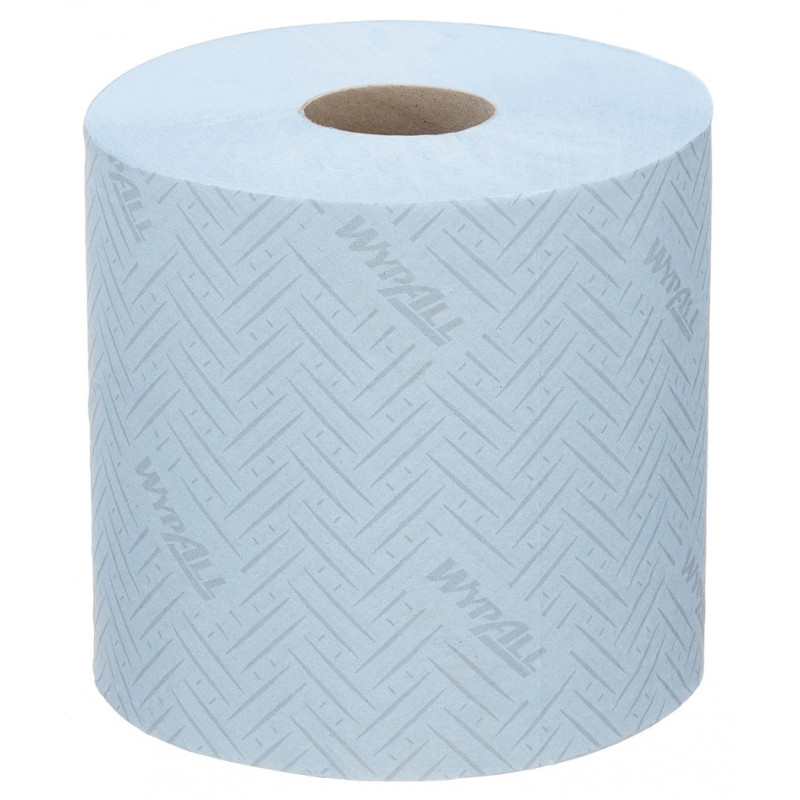 Ręcznik papierowy WYPALL L10 General Clean, centralne odwijanie, 1-warstwowy, 6 rolek x 500 listków, niebieski