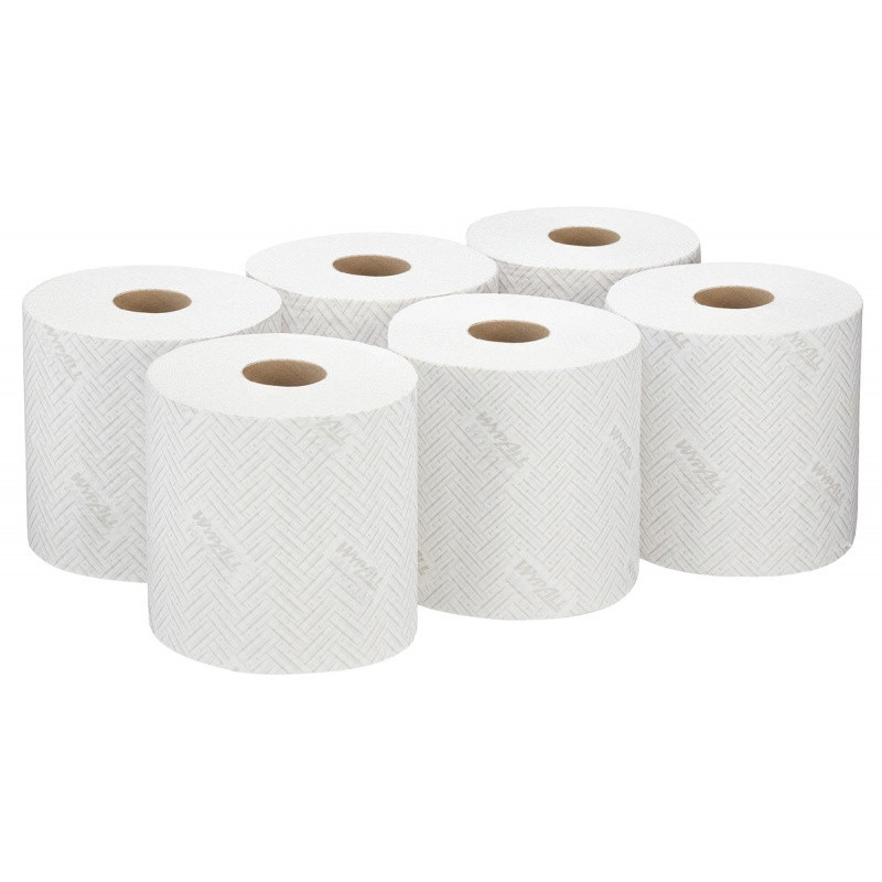 Ręcznik papierowy WYPALL L20 General Clean, centralne odwijanie, 2-warstwowy, 6 rolek x 550 listków, biały