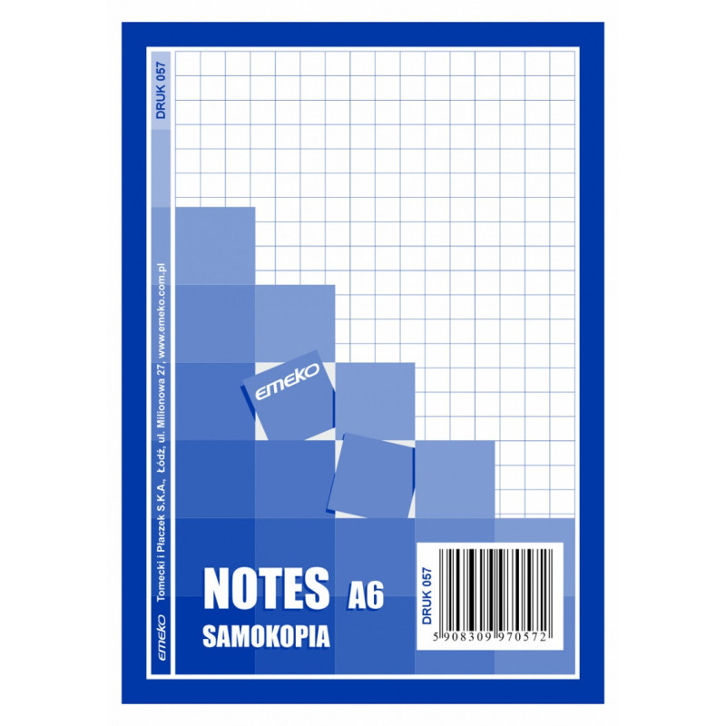Druk Notes samokopiujący EMEKO (Druk 057), A6, 1+1, 80 kartek