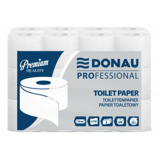 Papier toaletowy celulozowy DONAU PROFESSIONAL, 3-warstwowy, 150 listków, 24szt., biały