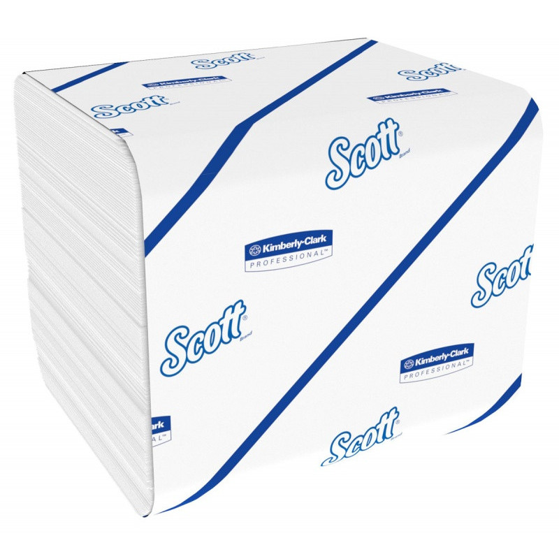 Papier toaletowy składany SCOTT Control, 2-warstwowy, 18,6x11cm, 36x250 listków, biały