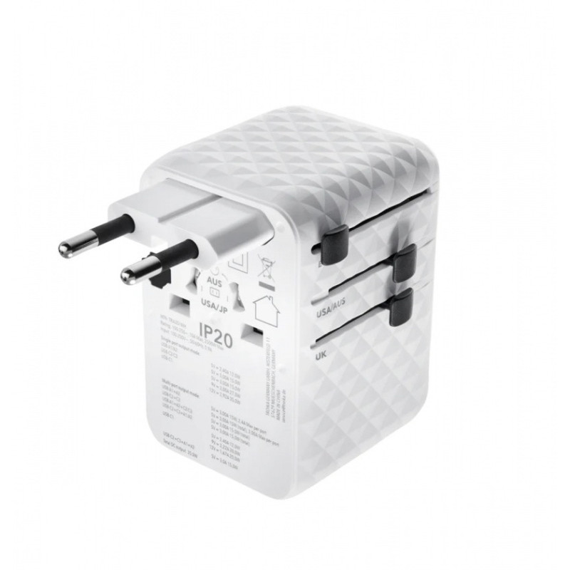 Adapter do ładowania TROIKA Worldwide Pull 35, biały