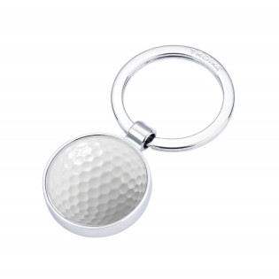 Brelok TROIKA Golf, chromowany, srebrno-biały