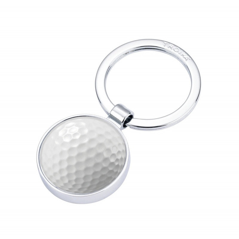 Brelok TROIKA Golf, chromowany, srebrno-biały