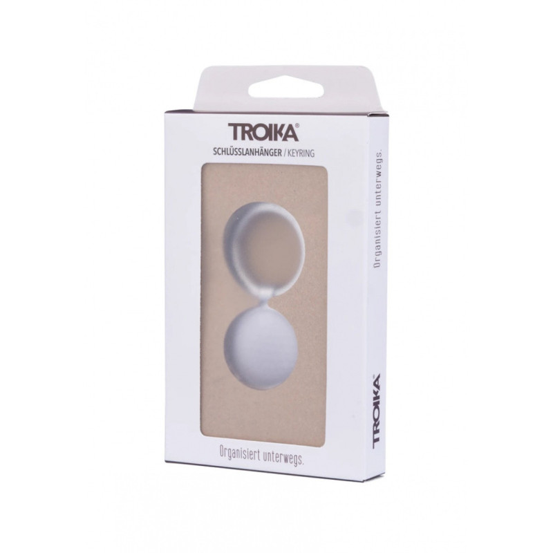 Brelok TROIKA Golf, chromowany, srebrno-biały