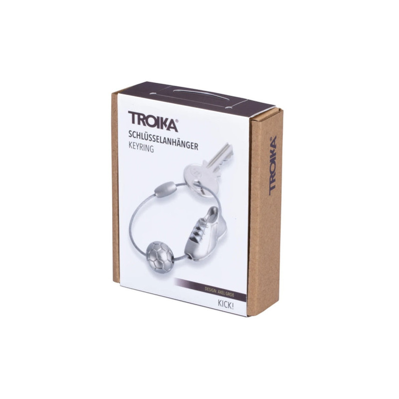 Brelok TROIKA Kick, metal, srebrny