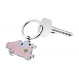 Brelok TROIKA Lucky Pig, emaliowany metal, różowy