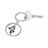 Brelok TROIKA Spinning Panda, metal, srebrny