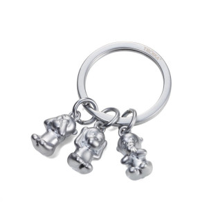 Brelok TROIKA Three Monkeys, 3 charmsy, metal, srebrny
