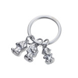 Brelok TROIKA Three Monkeys, 3 charmsy, metal, srebrny