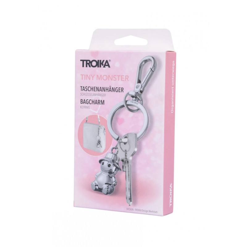 Brelok TROIKA Tiny Monster, metal, srebrny