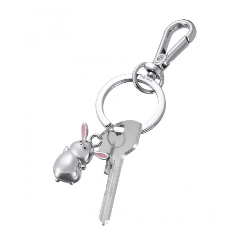 Brelok TROIKA Tiny Rabbit, metal, srebrny
