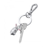 Brelok TROIKA Tiny Rabbit, metal, srebrny