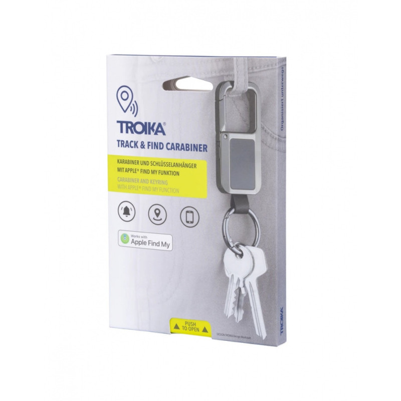Brelok TROIKA Track & Find Carabiner, czarny