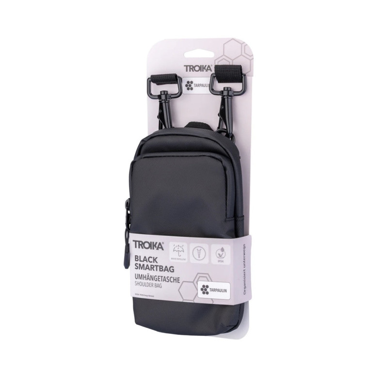 Etui na telefon TROIKA Black Smartbag na smyczy, czarne