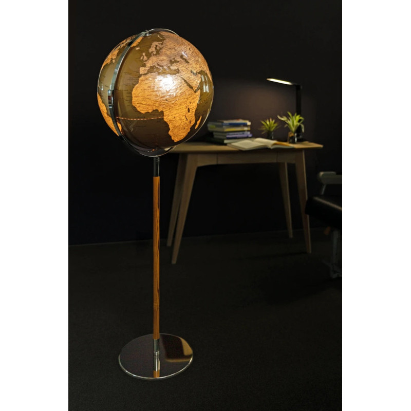 Globus TROIKA Apollo Light Flex, śr. 43 cm, wys. 1,32 m, dotykowy, srebrny