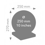Globus TROIKA Explorer 360, śr. 25 cm, dębowa podstawa, fizyczny, granatowy