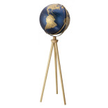 Globus TROIKA Sputnik, na stojaku, śr. 43 cm, wys. 1,40 m, niebiesko-złoty