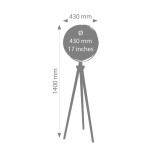 Globus TROIKA Sputnik, na stojaku, śr. 43 cm, wys. 1,40 m, niebiesko-złoty