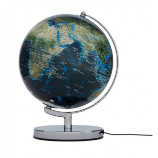 Globus TROIKA Terra Light, śr. 25 cm, oświetlenie, błyszczący, niebiesko-zielony
