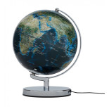 Globus TROIKA Terra Light, śr. 25 cm, oświetlenie, błyszczący, niebiesko-zielony