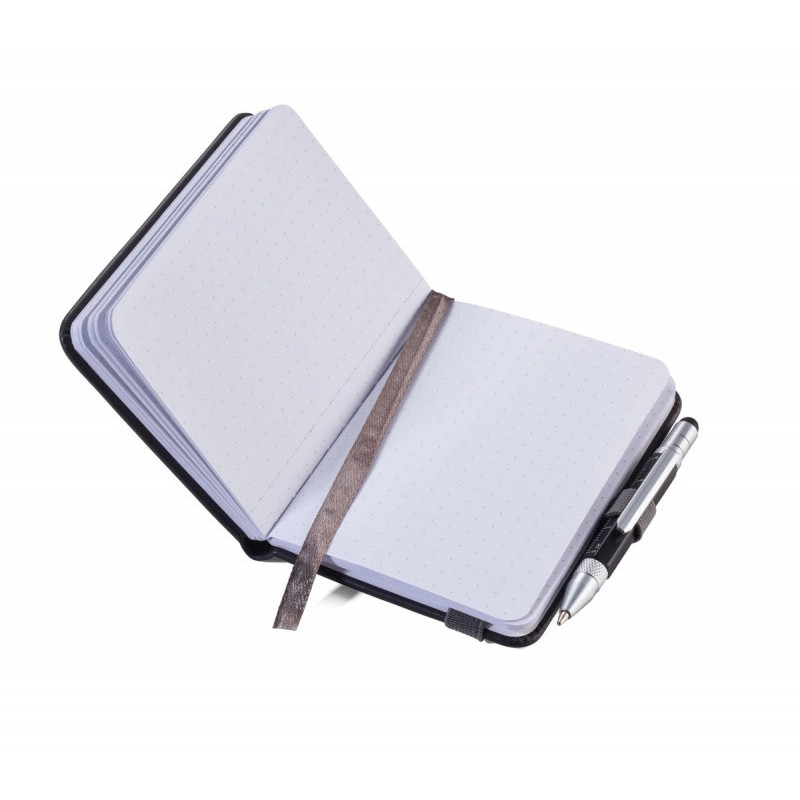 Notes A7 z długopisem TROIKA Lilipad + Liliput, czarny