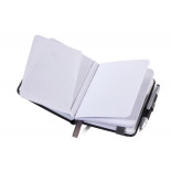 Notes A7 z długopisem TROIKA Lilipad + Liliput, czarny