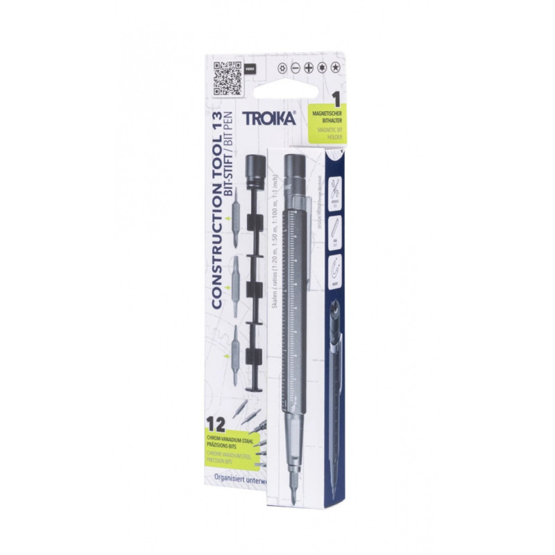 Narzędzie wielofunkcyjne TROIKA Construction Tool 13, tytantowy