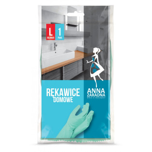 Rękawice domowe ANNA ZARADNA, rozmiar L, pastelowa zieleń