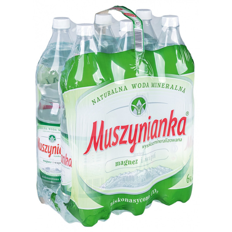 Woda MUSZYNIANKA, niegazowana, 1,5l, kaucja