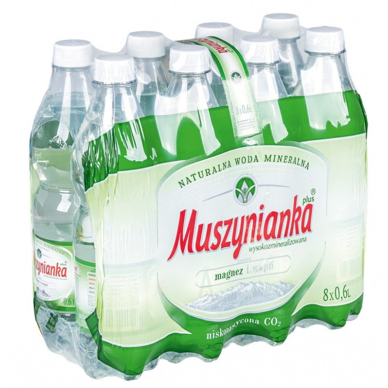 Woda MUSZYNIANKA, niegazowana, 0,6l, kaucja
